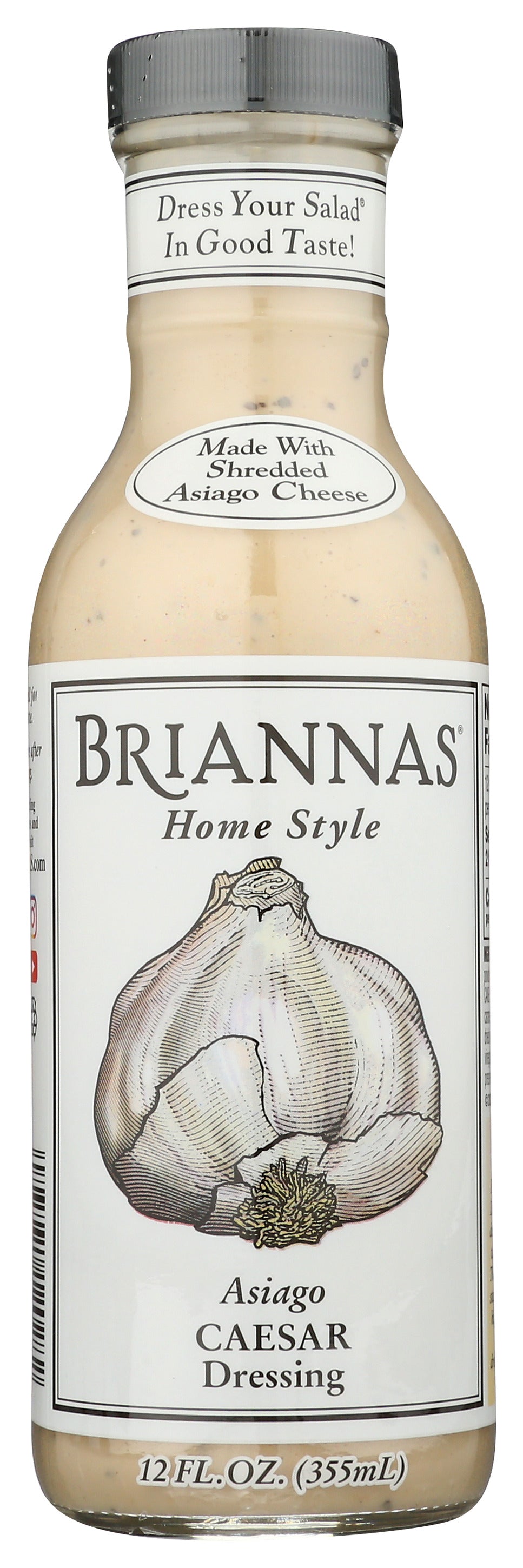 Briannas Caesar Dressing, 12 oz (Pack of 6)