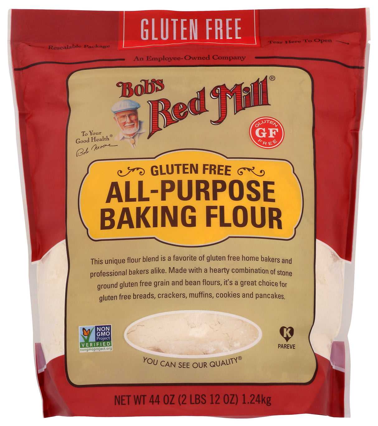 Bob's Red Mill All Purpose Flour Baking Flour, 44z (Pack of 4)
