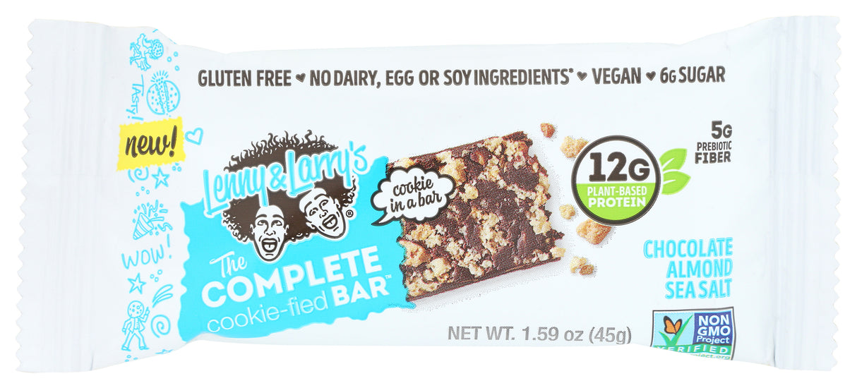 Lenny & Larry's, Cookie Filler Bar, Chocolate Almond Sea Salt, 1.59 oz, Pack of 9