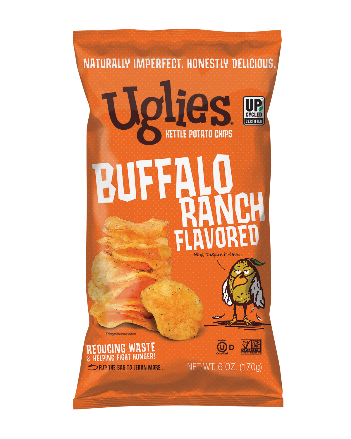 Uglies Buffalo Ranch Kettle Chip, 6 Oz, Pack of 12