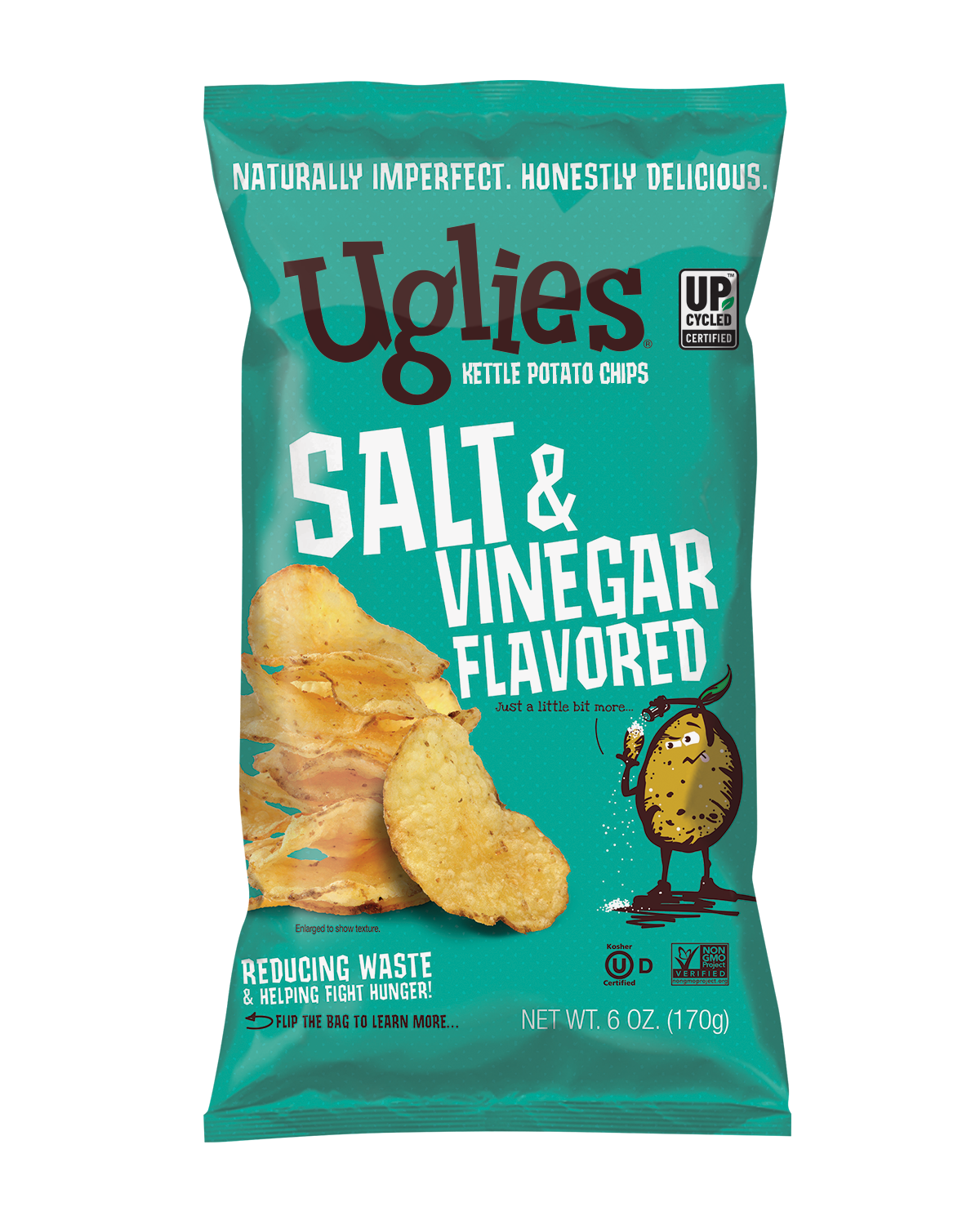 Uglies Salt & Vinegar Kettle Chip, 6 Oz, Pack of 12