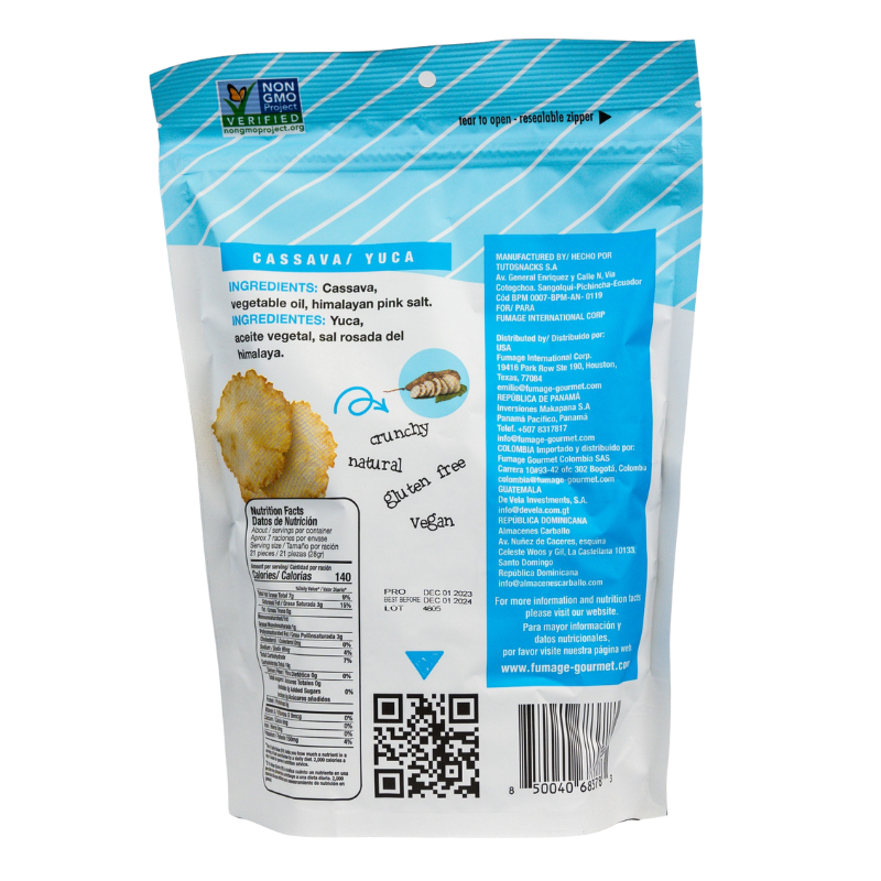 Fumage Gourmet Cassava Tostons Original, 200 GM, Pack of 12