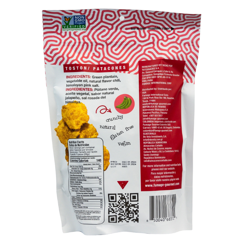 Fumage Gourmet Plantain Tostons Jalapeno, 200 GM, Pack of 12