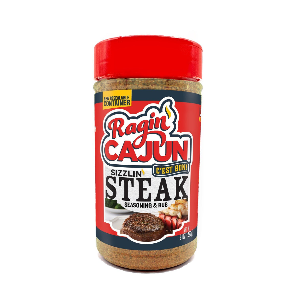Ragin' Cajun 8oz "Sizzlin' Steak" Cajun Seasoning & Rub, 6 Pack