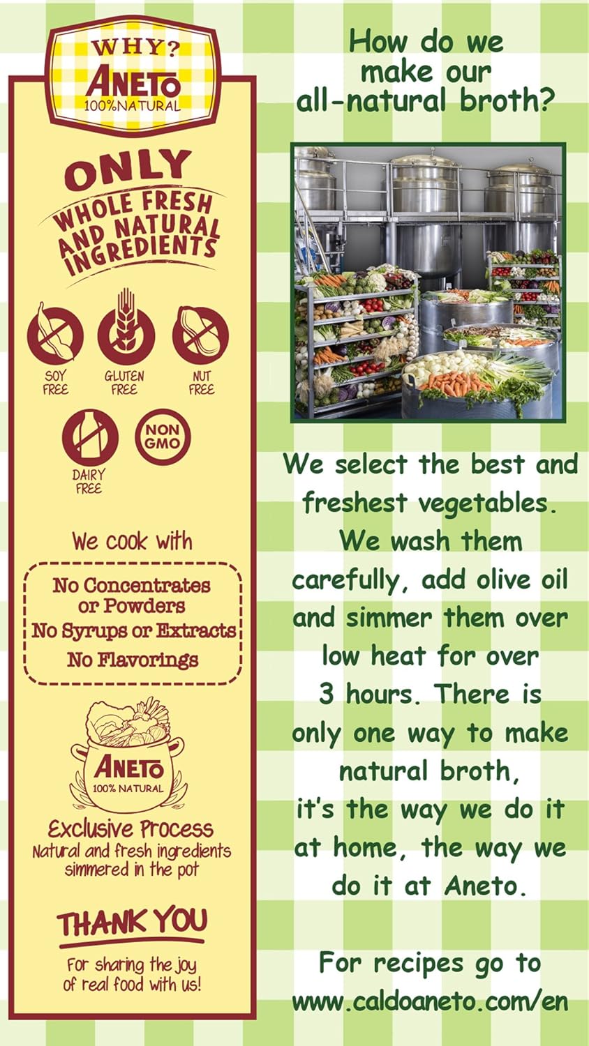 Aneto, Vegetable Broth, 1 LT, 6 Pack