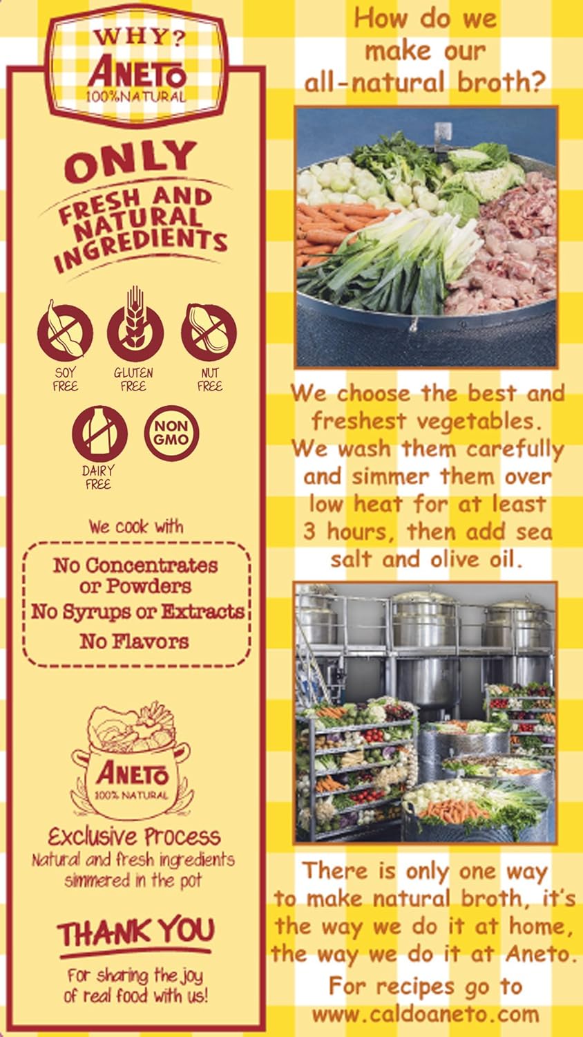 Aneto, Chicken Broth Low Sodium, 1 LT, 6 Pack