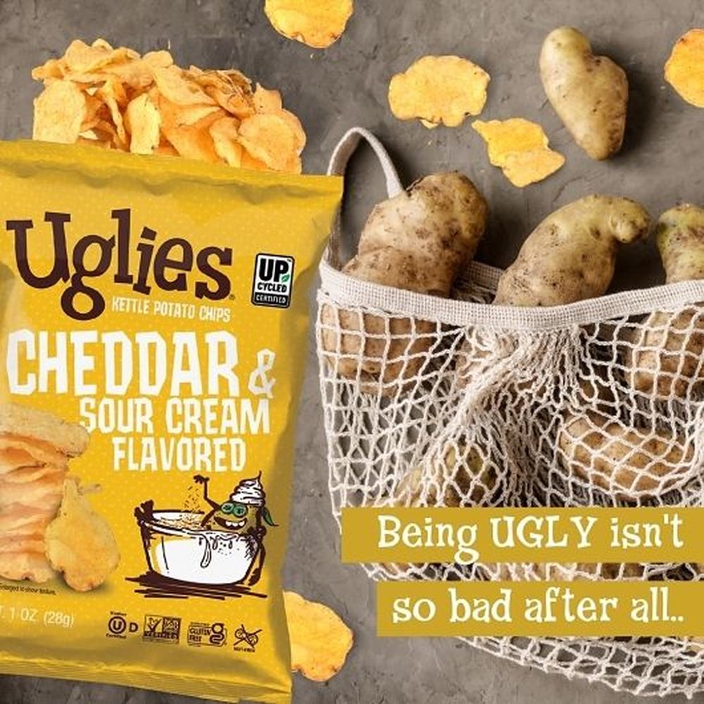 Uglies Cheddar & Sour Cream Chip, 1 Oz, Pack of 32