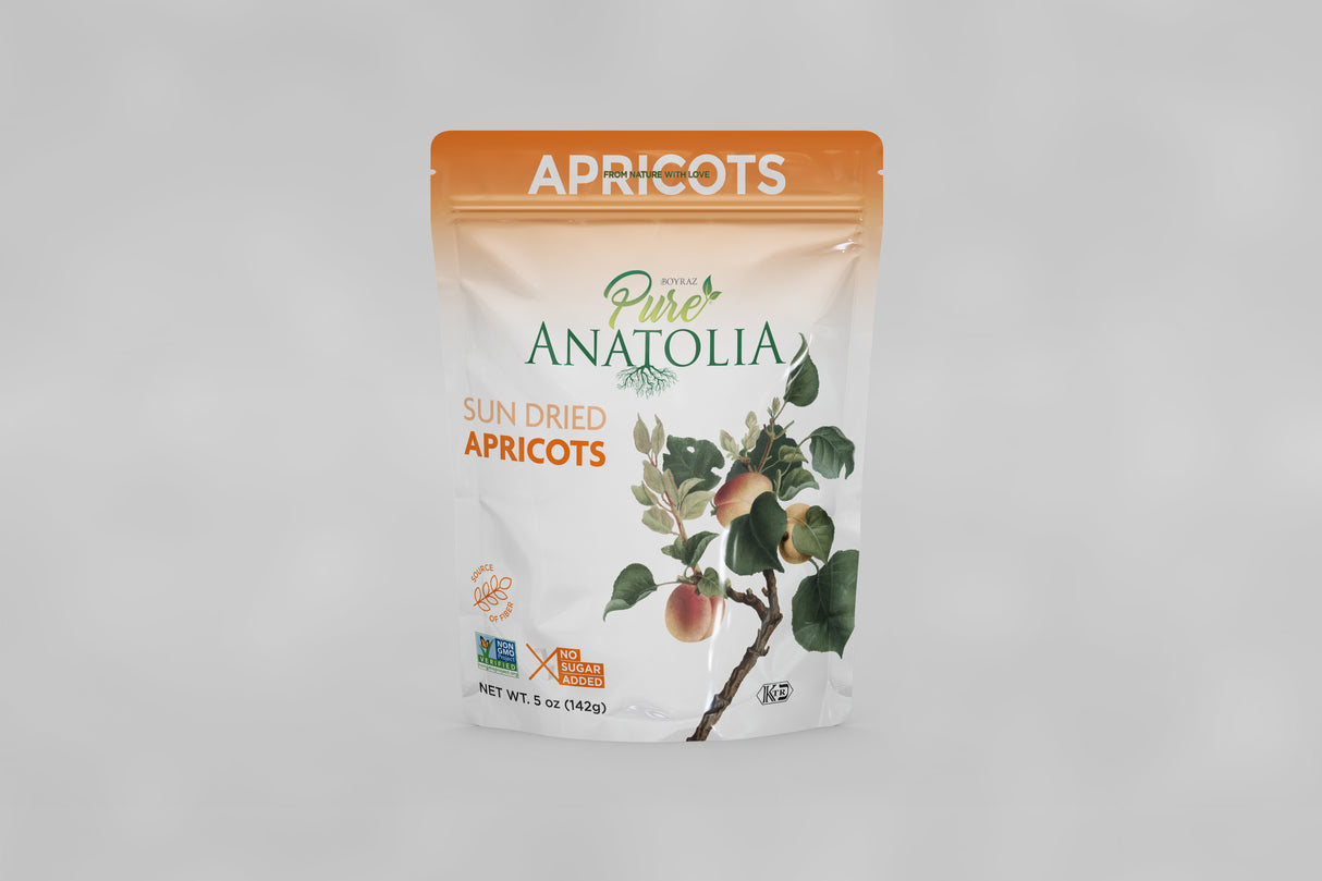 Pure Anatolia, Sun Dried Apricots 5 oz, 6 Pack