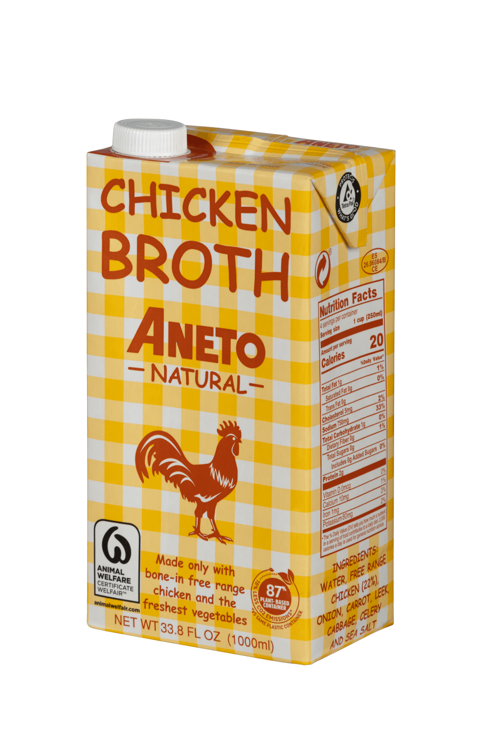 Aneto, Chicken Broth, 1 LT, 6 Pack