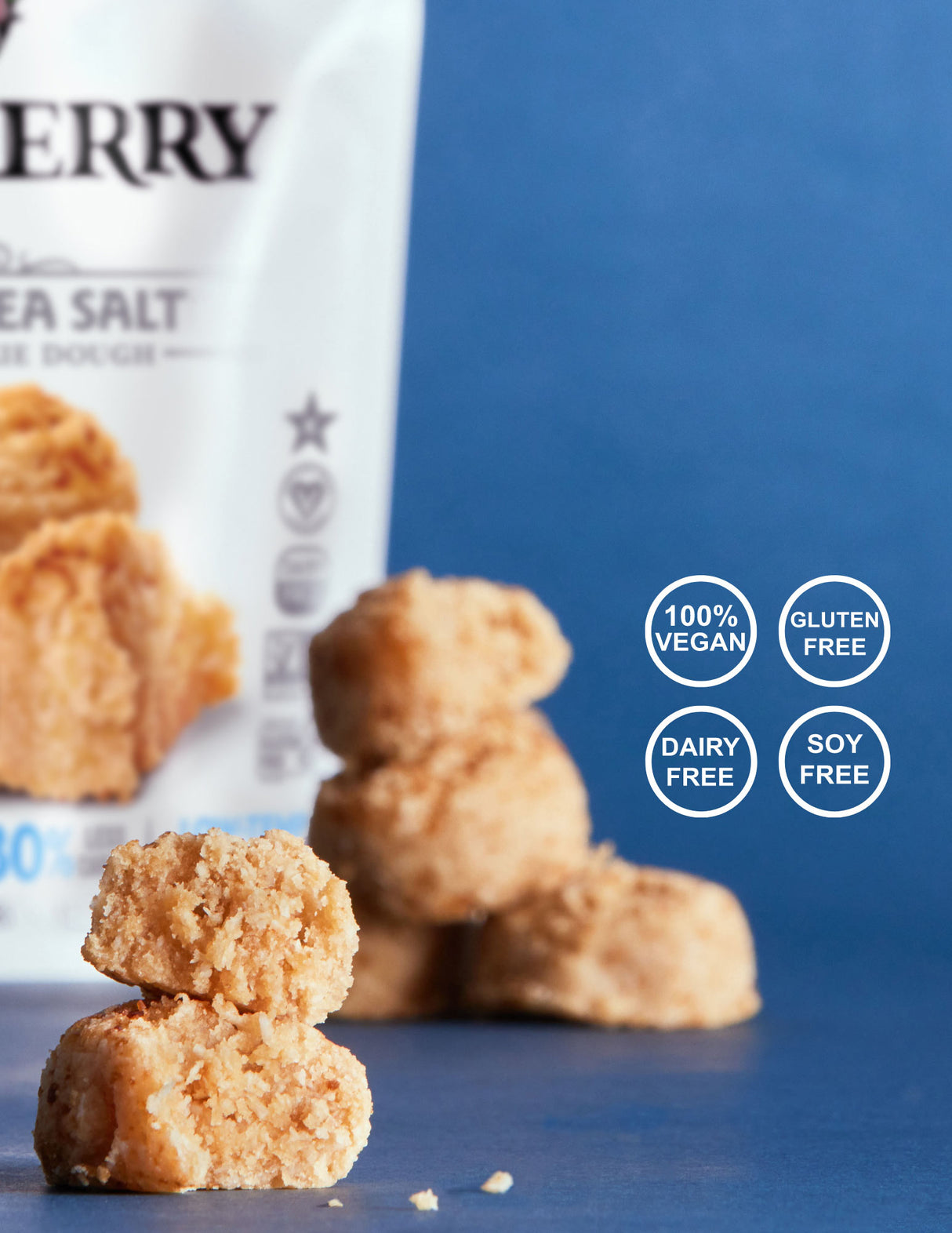 Hail Merry, Caramel Sea Salt Coconut Cookie Dough Bites, 3.5 oz, Pack of 8