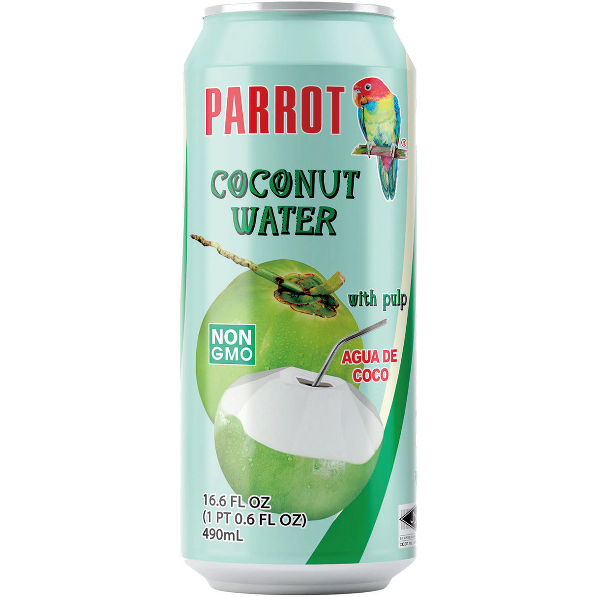 Parrot Coconut Water With Pulp, 16.6 oz, 12 Pack