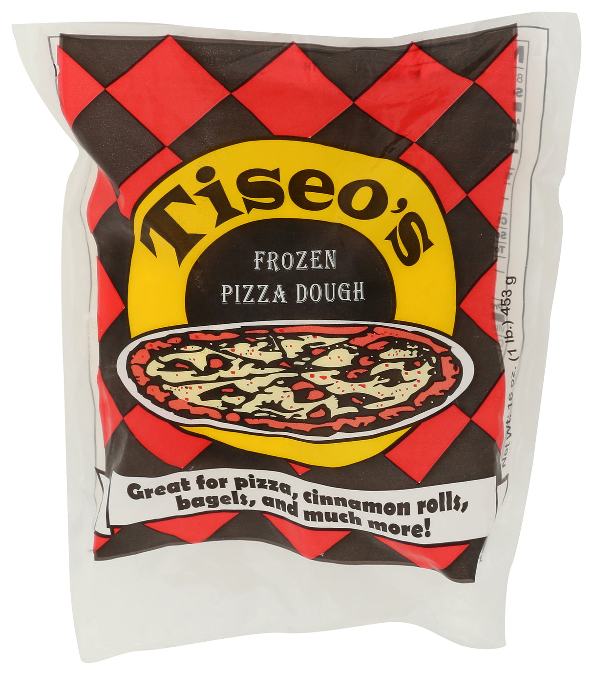Tiseo's Frozen Pizza Dough, 16 oz., Pack of 24