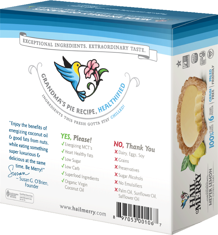 Hail Merry, Meyer Lemon Tart, 3 oz, Pack of 8