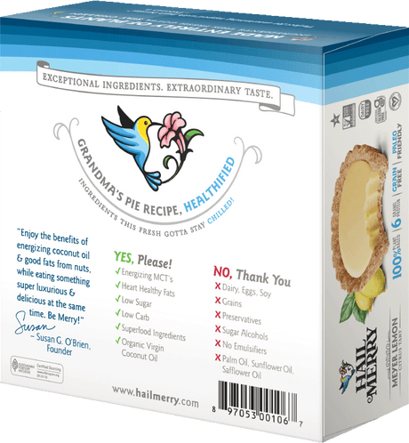 Hail Merry, Meyer Lemon Tart, 3 oz, Pack of 8