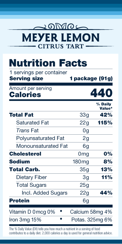 Hail Merry, Meyer Lemon Tart, 3 oz, Pack of 8