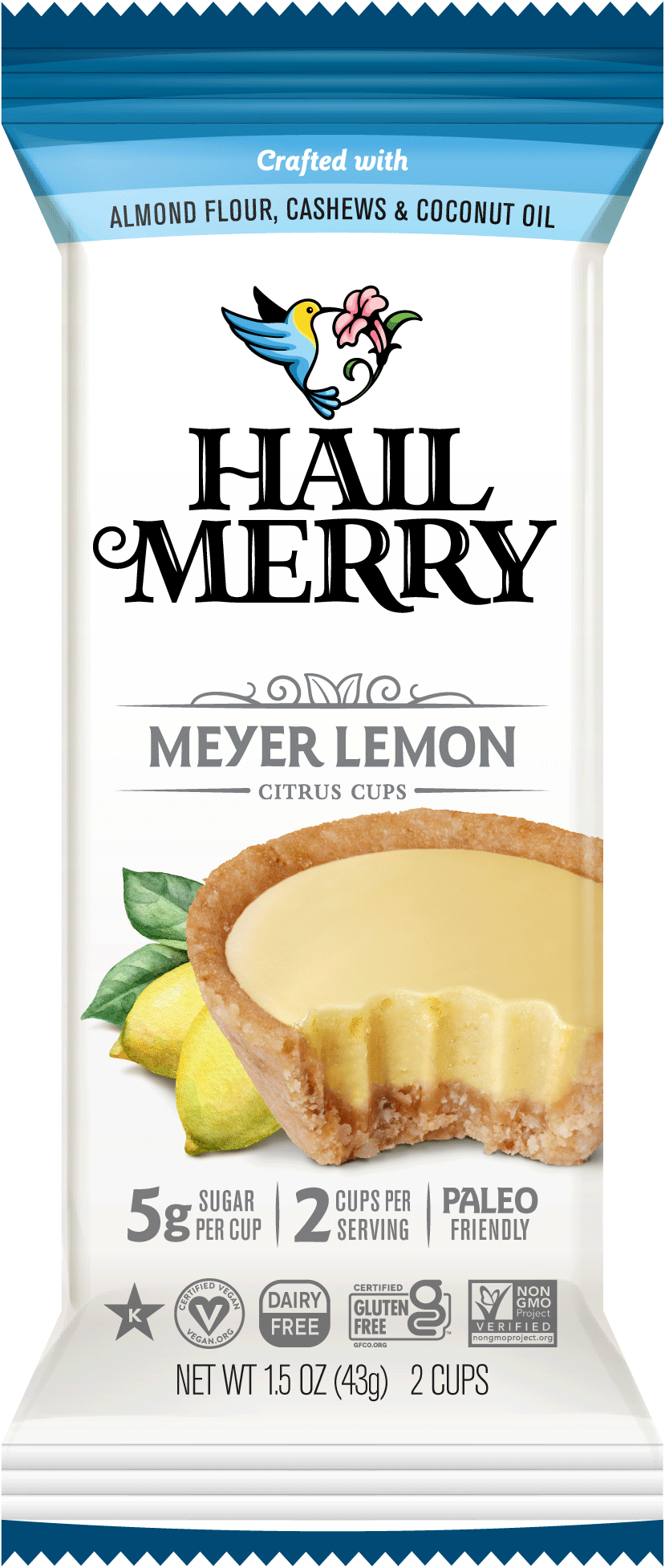 Hail Merry, Meyer Lemon Cups (2 count), 1.5 oz, Pack of 12