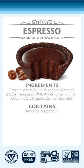 Hail Merry, Dark Chocolate Espresso Cups (2 count), 1.5 oz, Pack of 12