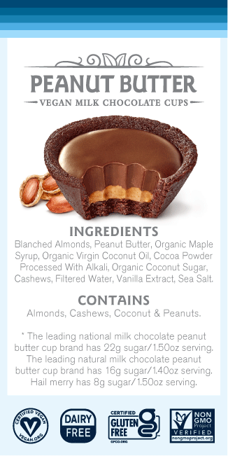 Hail Merry, Chocolate Peanut Butter Cups (2 count), 1.5 oz, Pack of 12