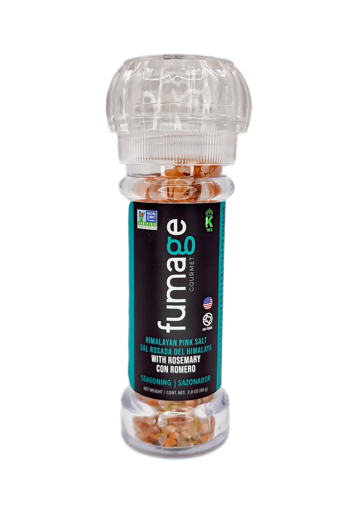 Fumage Gourmet Himalayan Pink Salt With Rosemary Grinder, 2.8 OZ, Pack of 12