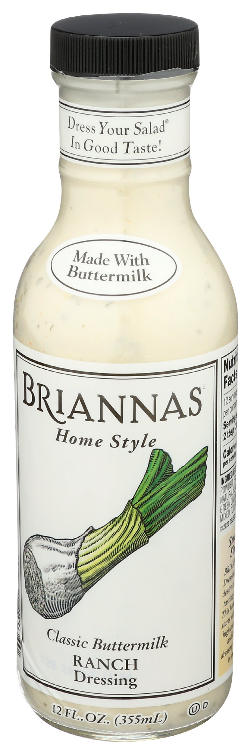 Brianas Classic Buttermilk Ranch Dressing, 12 oz (Pack of 6)