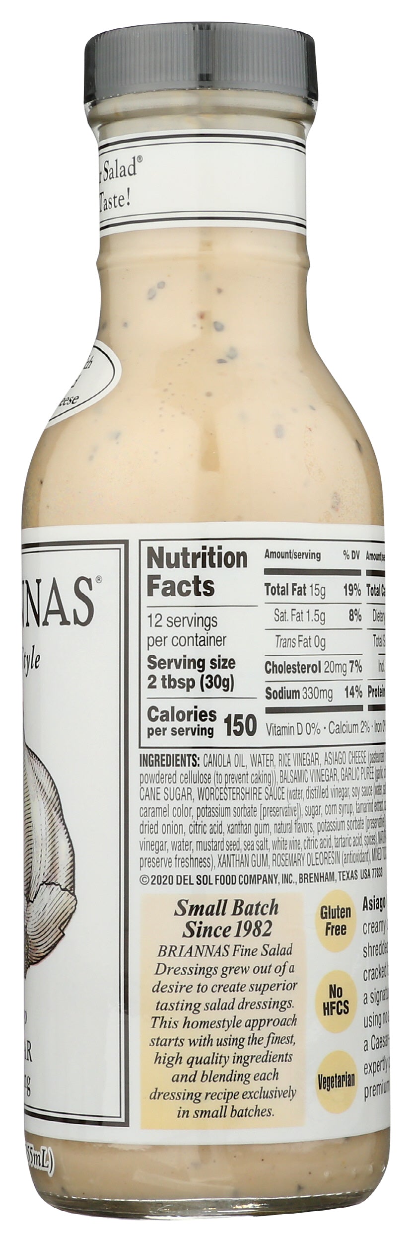 Briannas Caesar Dressing, 12 oz (Pack of 6)