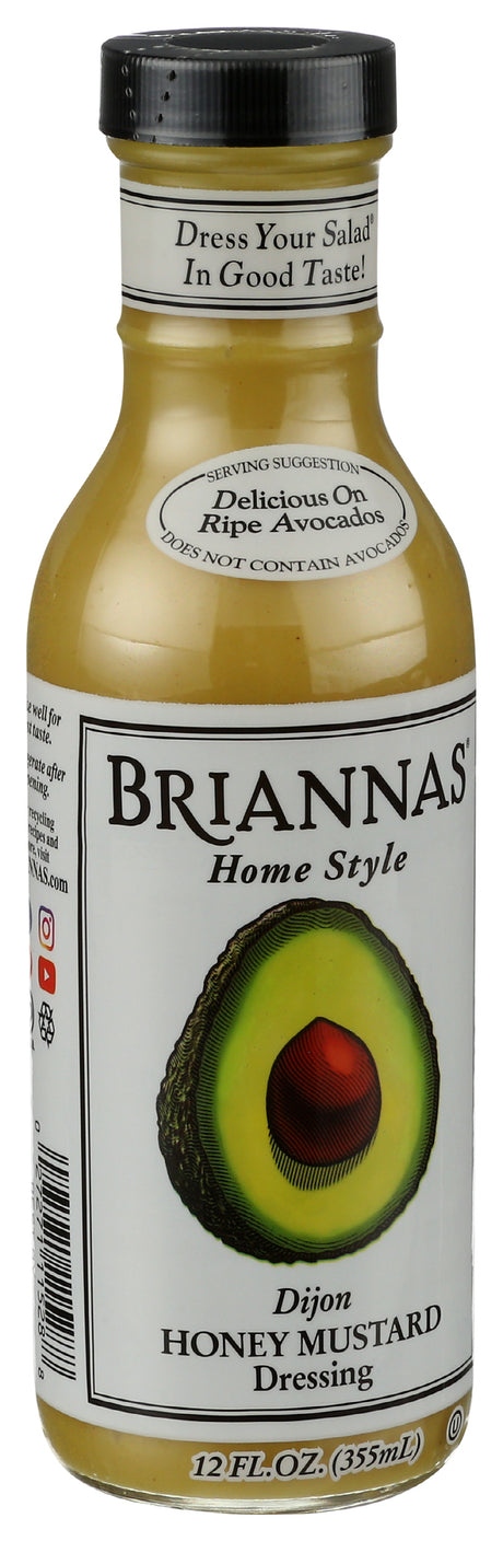 Brianna's Honey Mustard Dijon Dressing, 12oz (Pack of 6)