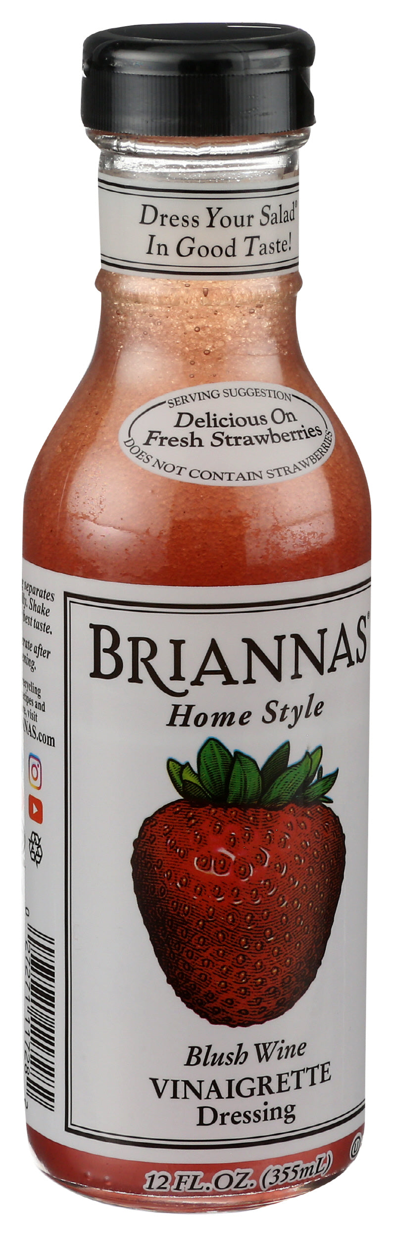 Brianna's Blush Wine Vinaigrette, 12oz (Pack of 6)
