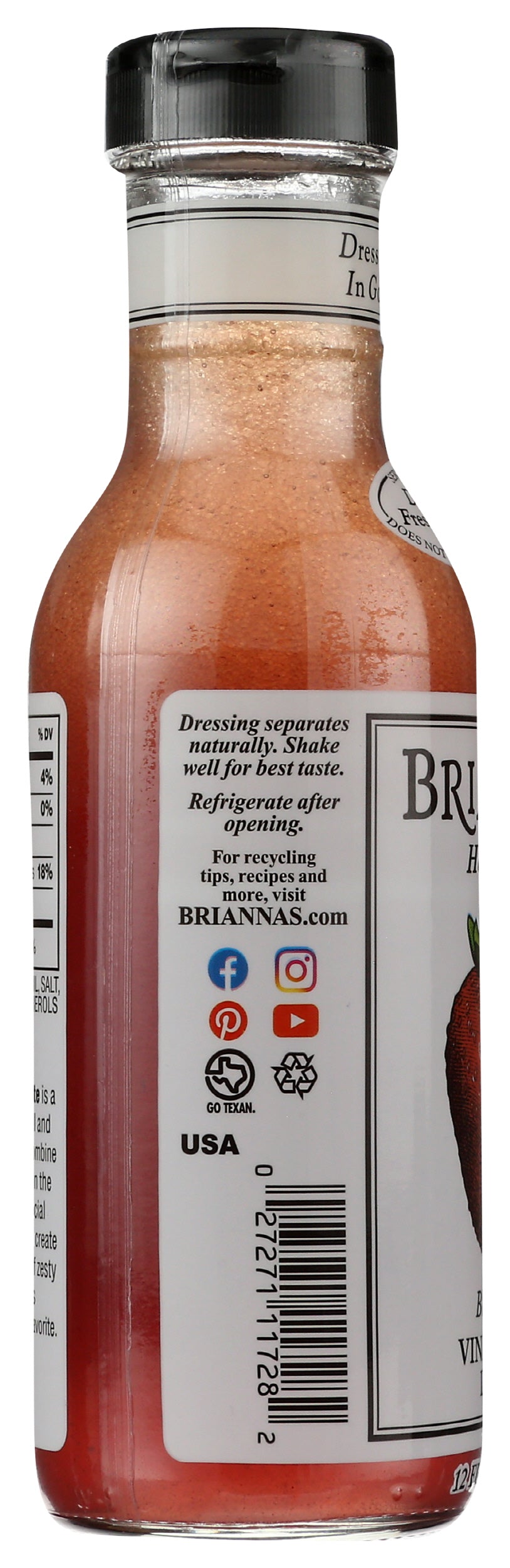 Brianna's Blush Wine Vinaigrette, 12oz (Pack of 6)