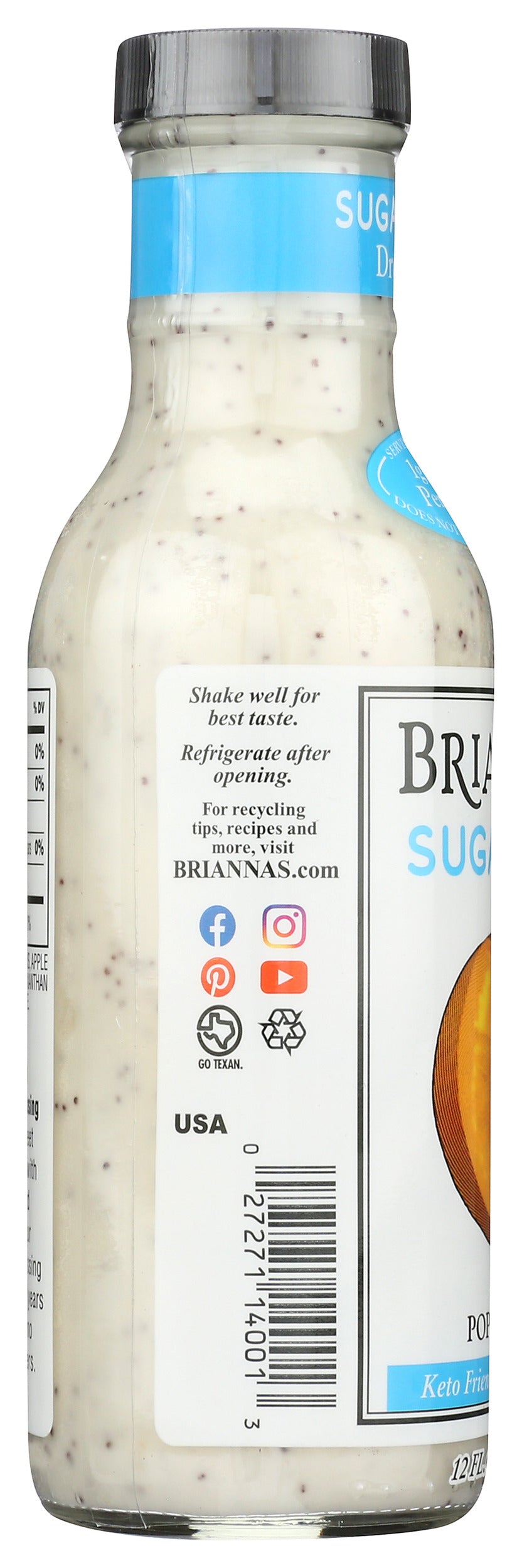 Brianna's Rich Poppy Seed Dressing,12oz (Pack Of 6)