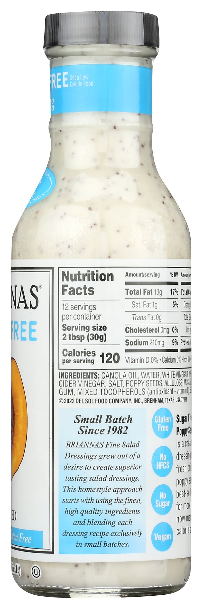 Brianna's Rich Poppy Seed Dressing,12oz (Pack Of 6)