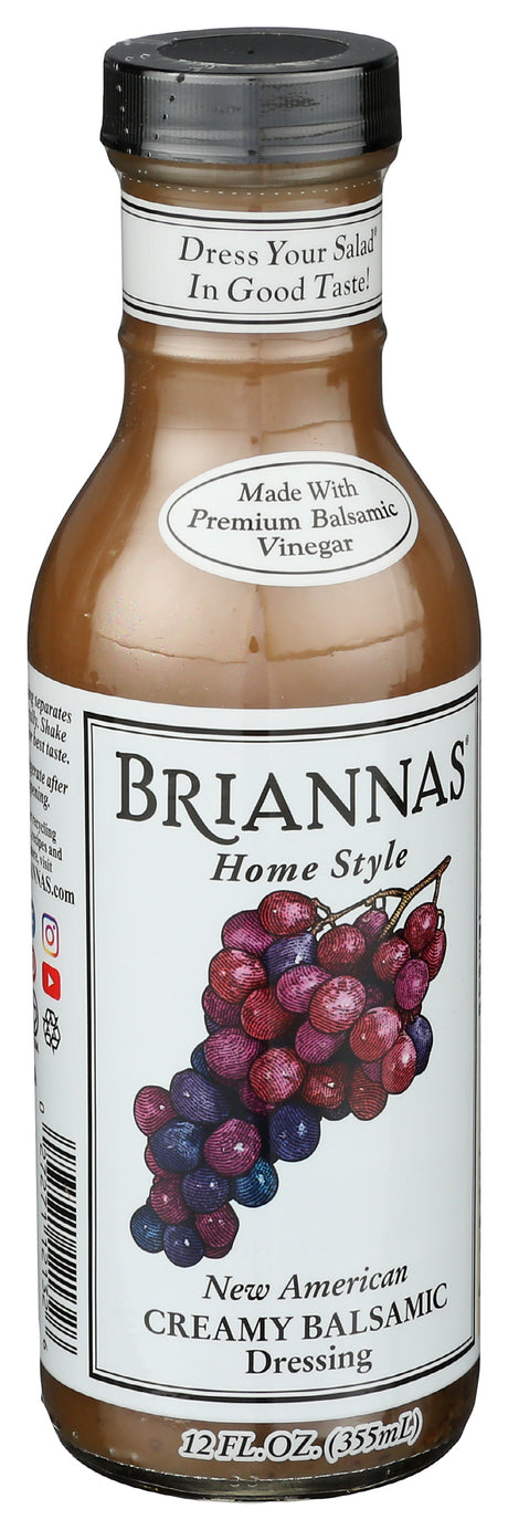 Brianna's New American Cream Balsamic Dressing, 12oz (Pack of 6)