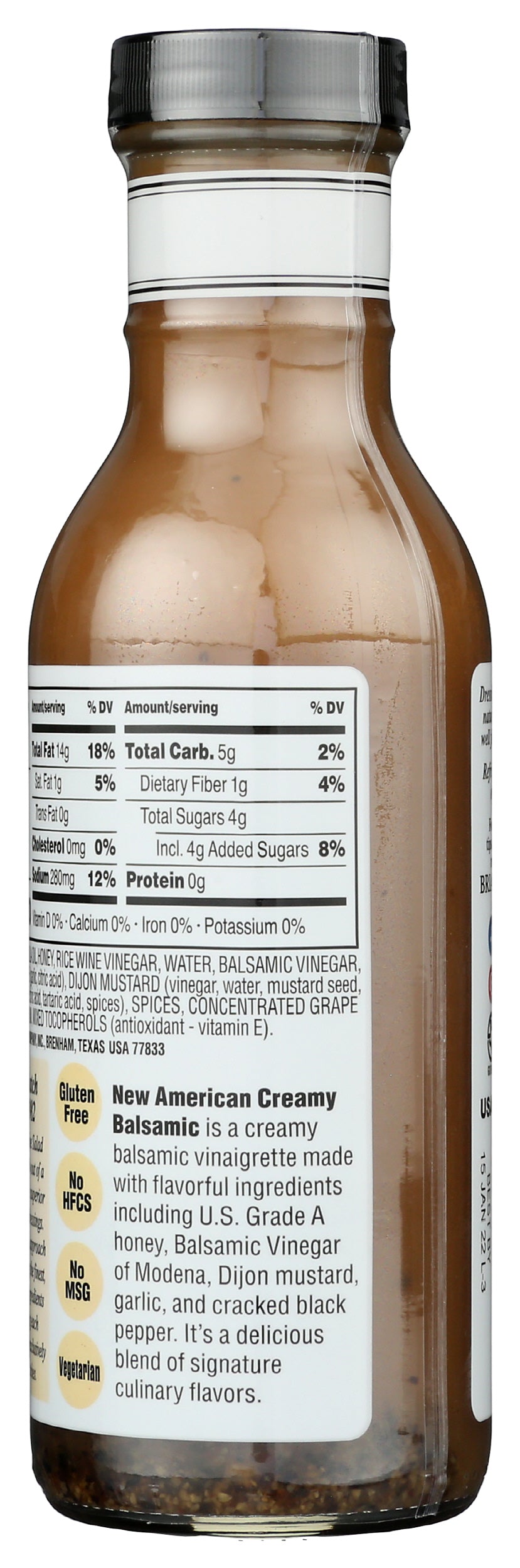 Brianna's New American Cream Balsamic Dressing, 12oz (Pack of 6)