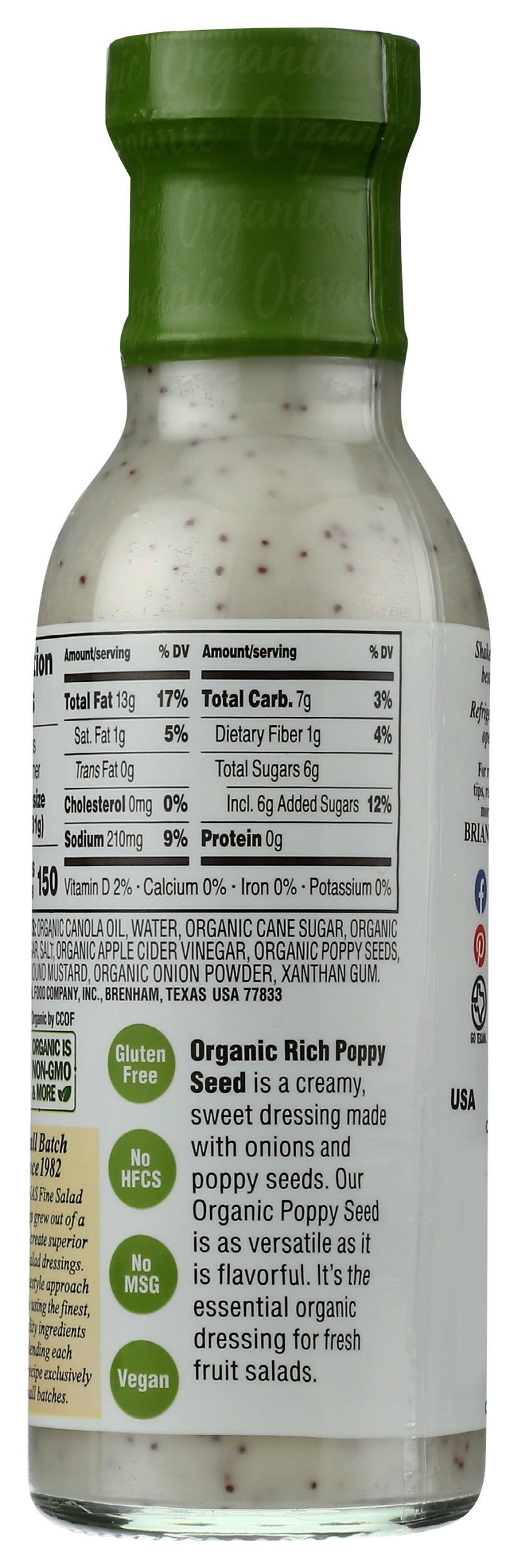 Briannas Poppy Seed Dressing, 10oc (pack of 6)