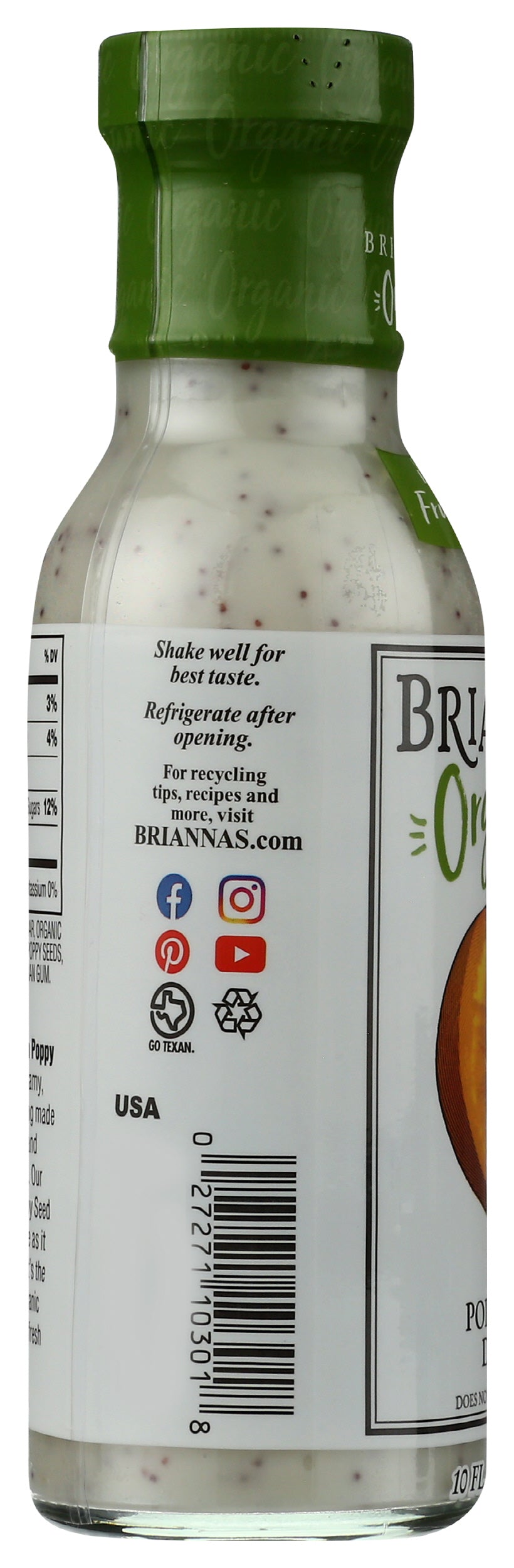 Briannas Poppy Seed Dressing, 10oc (pack of 6)