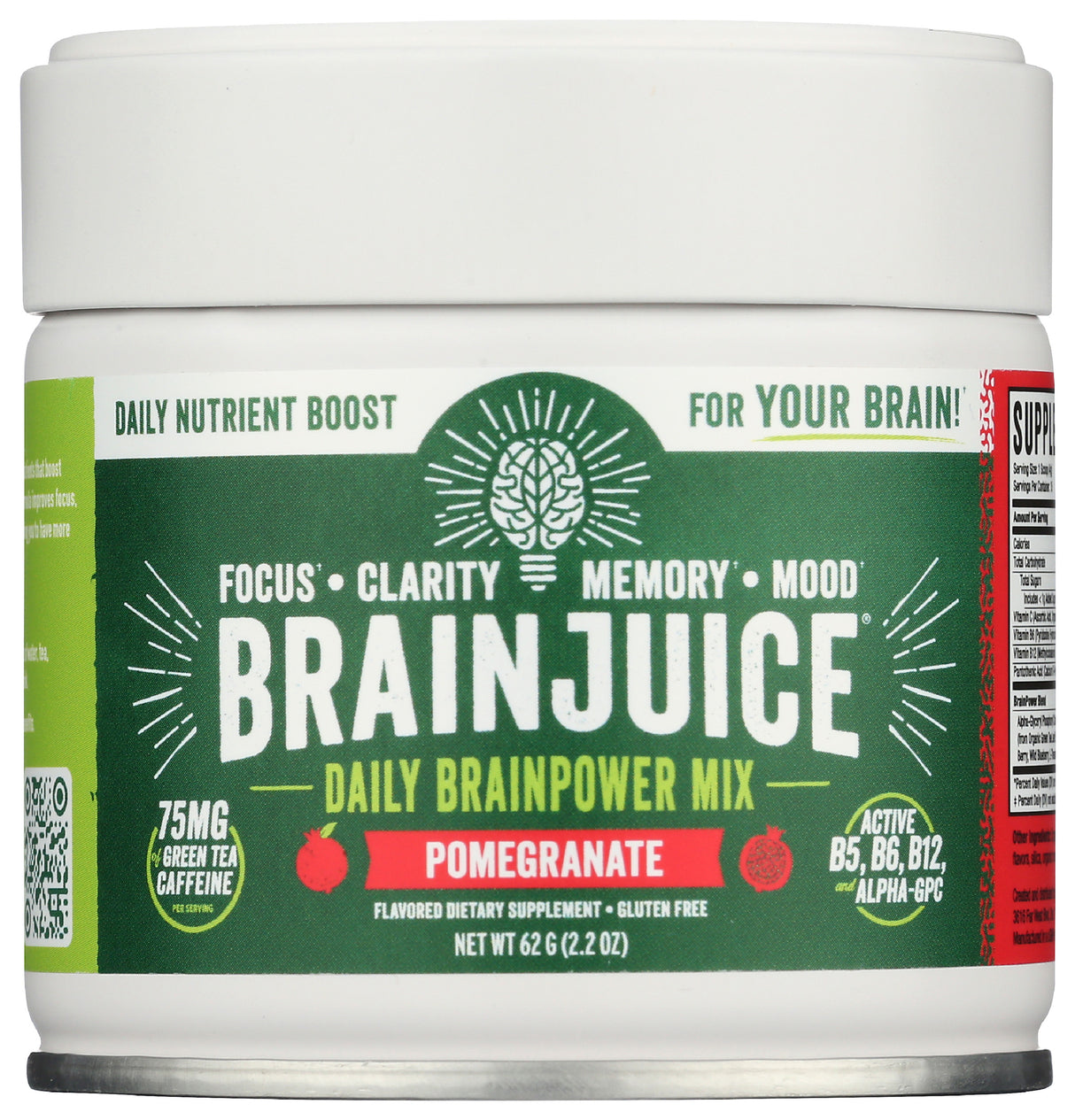 BrainJuice Pomegranate Daily BrainPower Mix | 15-servings