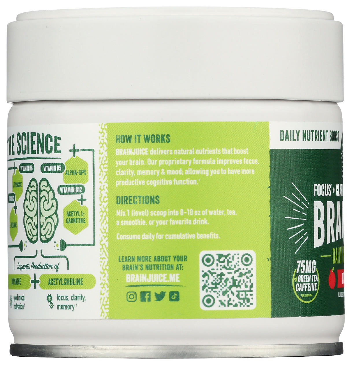 BrainJuice Pomegranate Daily BrainPower Mix | 15-servings