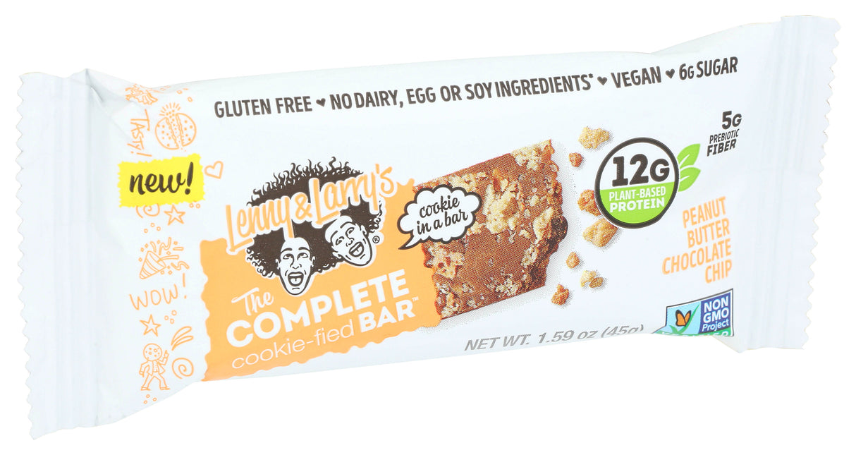 Lenny & Larry's, Cookie Filler Bar, Peanut Butter Chocolat Chip, 1.59 oz, Pack of 9