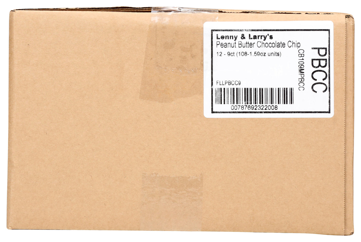 Lenny & Larry's, Cookie Filler Bar, Peanut Butter Chocolat Chip, 1.59 oz, Pack of 9