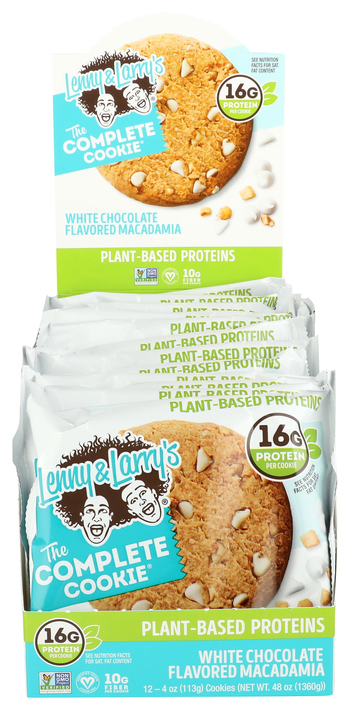 Lenny & Larry's, The Complete Cookie, White Chocolate Flavored Macadamia, 4 oz, Pack of 12