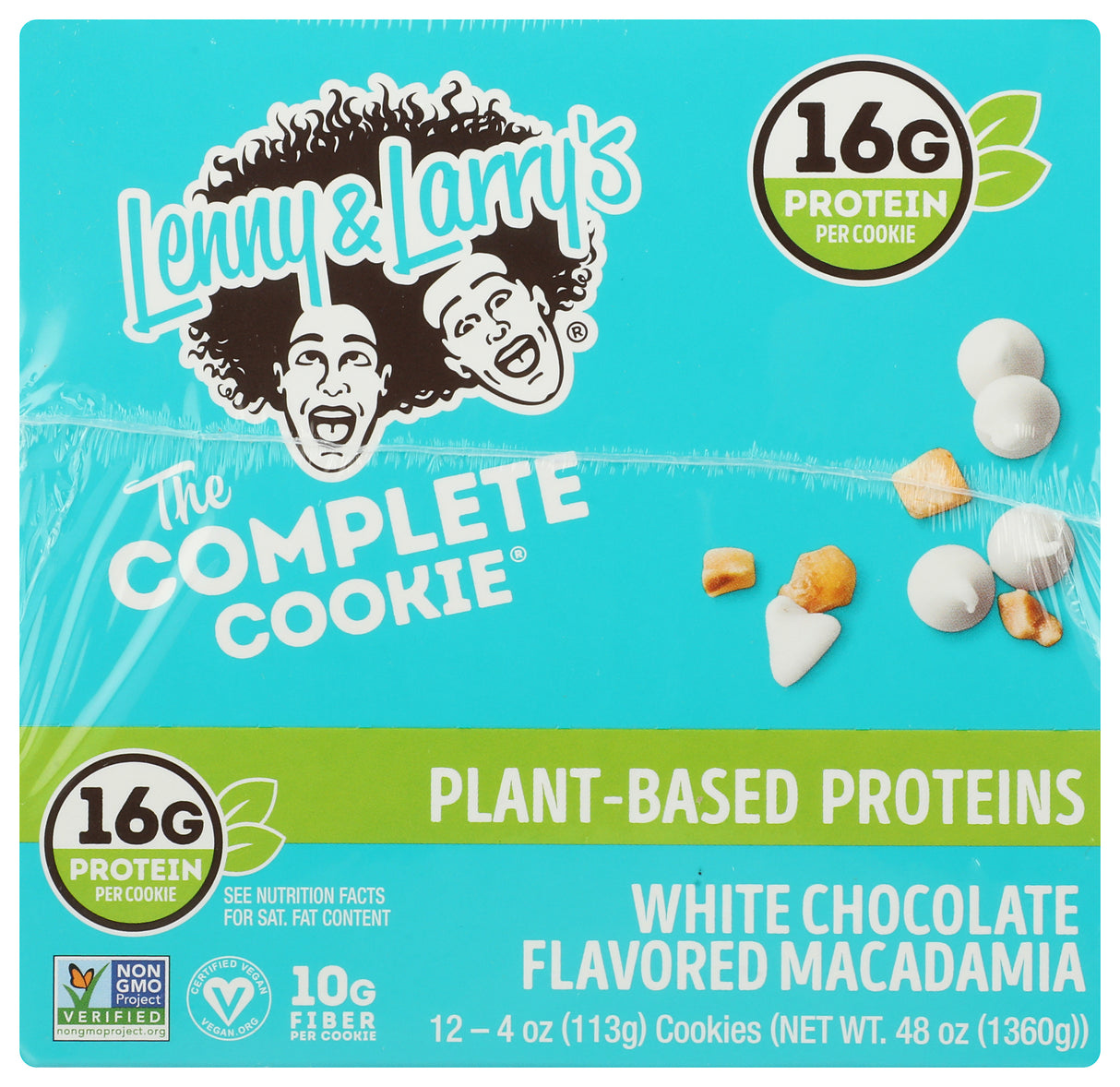Lenny & Larry's, The Complete Cookie, White Chocolate Flavored Macadamia, 4 oz, Pack of 12