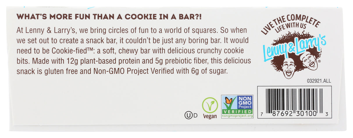 Lenny & Larry's, Cookie Filler Bar, Chocolate Almond Sea Salt, 1.59 oz, Pack of 9