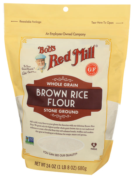 Bob's Red Mill Whole Grain Stone Ground Brown Rice Flour, 24oz (Pack of 4)