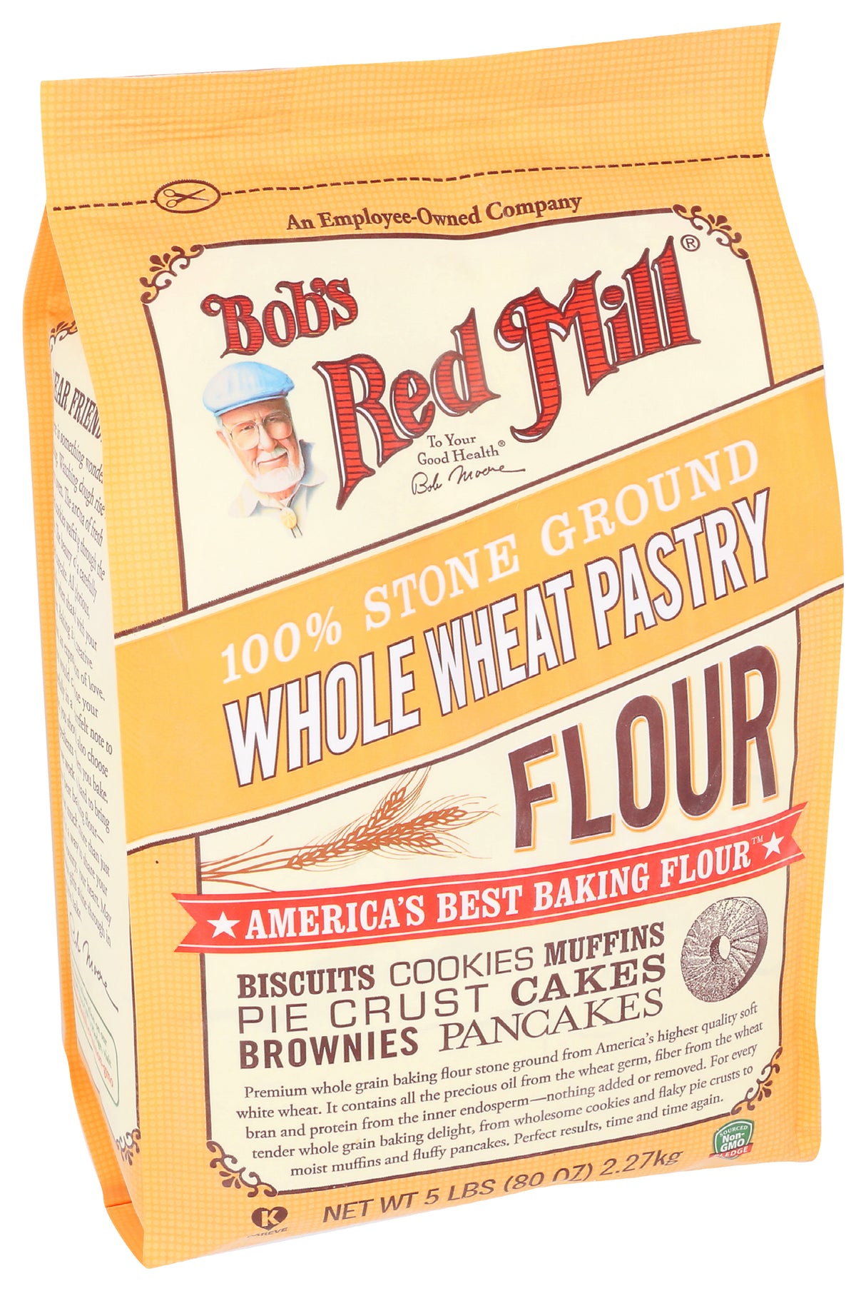 Bob's Red Mill Whole Wheat Pastry Flour, 5 Pound (Pack of 4)