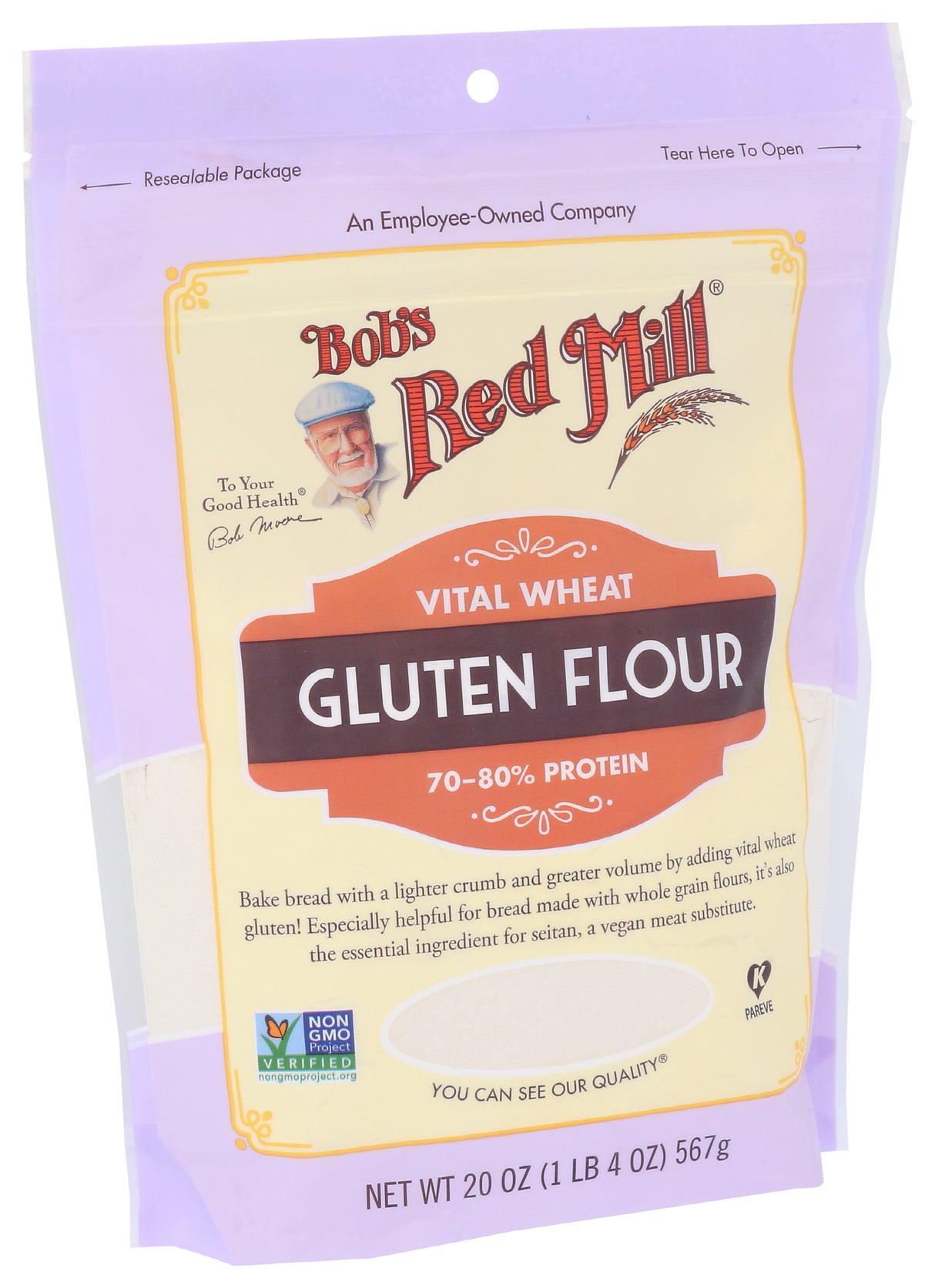 Bob's Red Mill Vital Wheat Gluten Flour, 20 oz (Pack of 4)