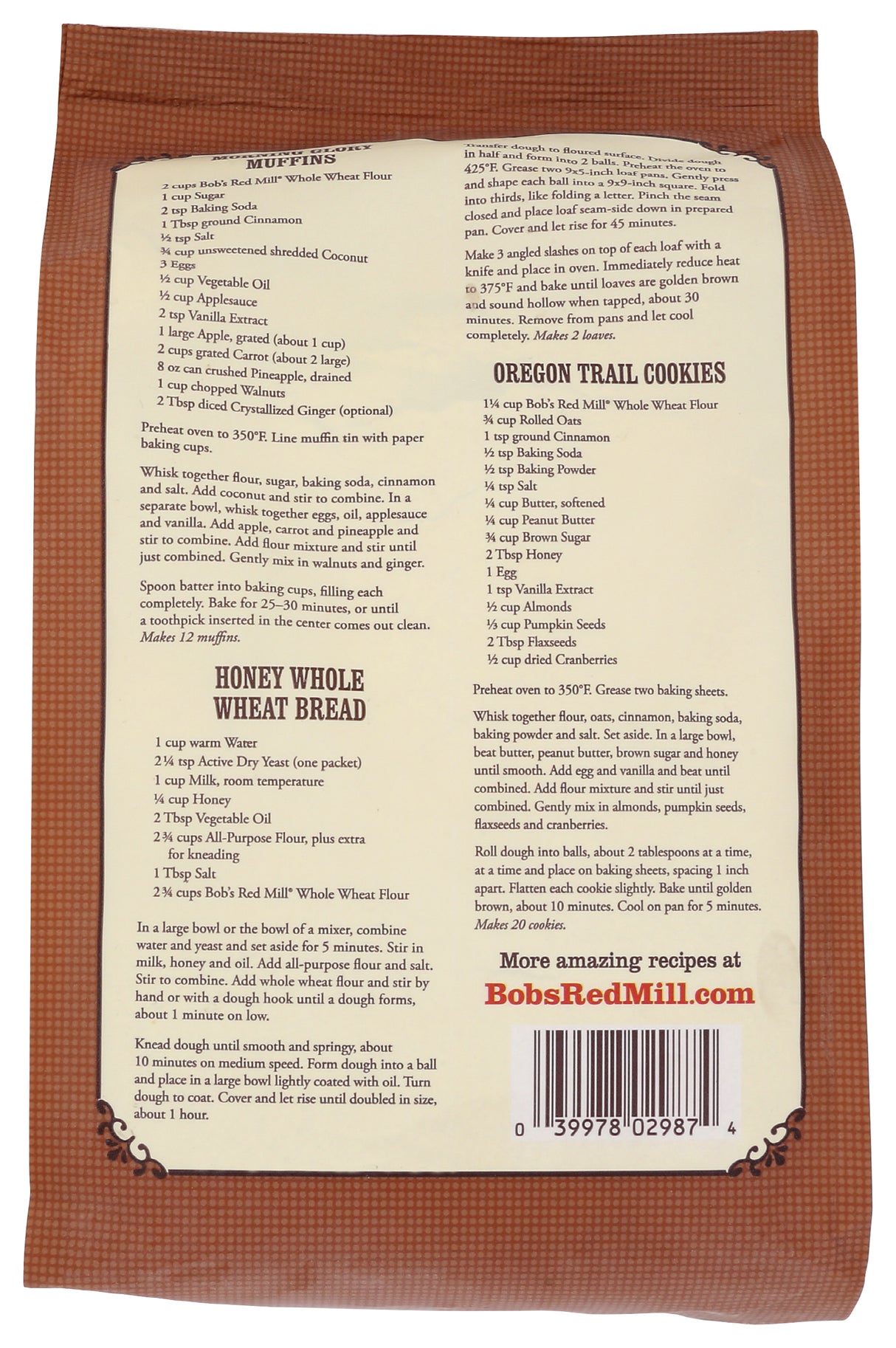 Bob's Red Mill Flour Whole Wheat Organic, 5-pounds (Pack of4) 320 Ounce