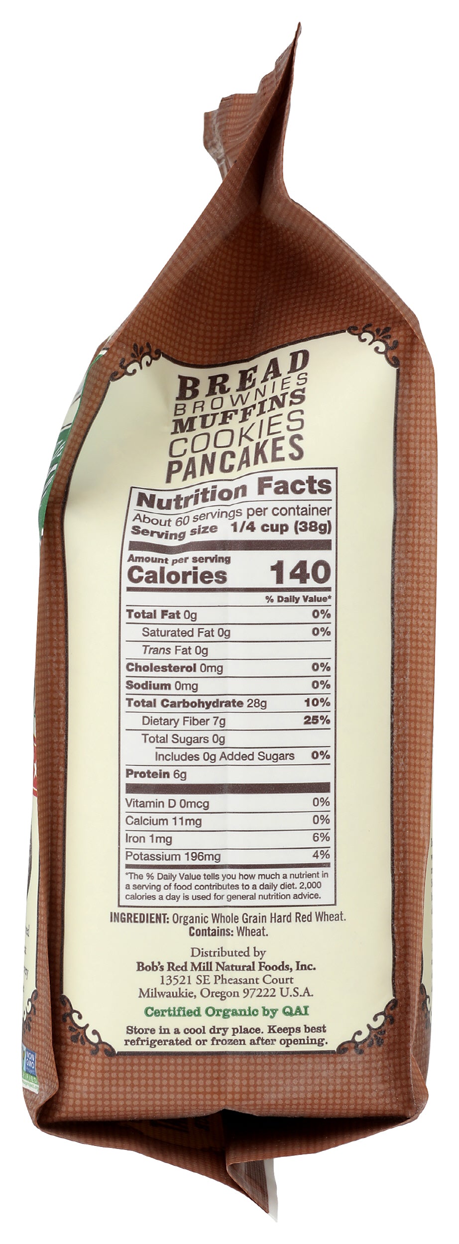 Bob's Red Mill Flour Whole Wheat Organic, 5-pounds (Pack of4) 320 Ounce