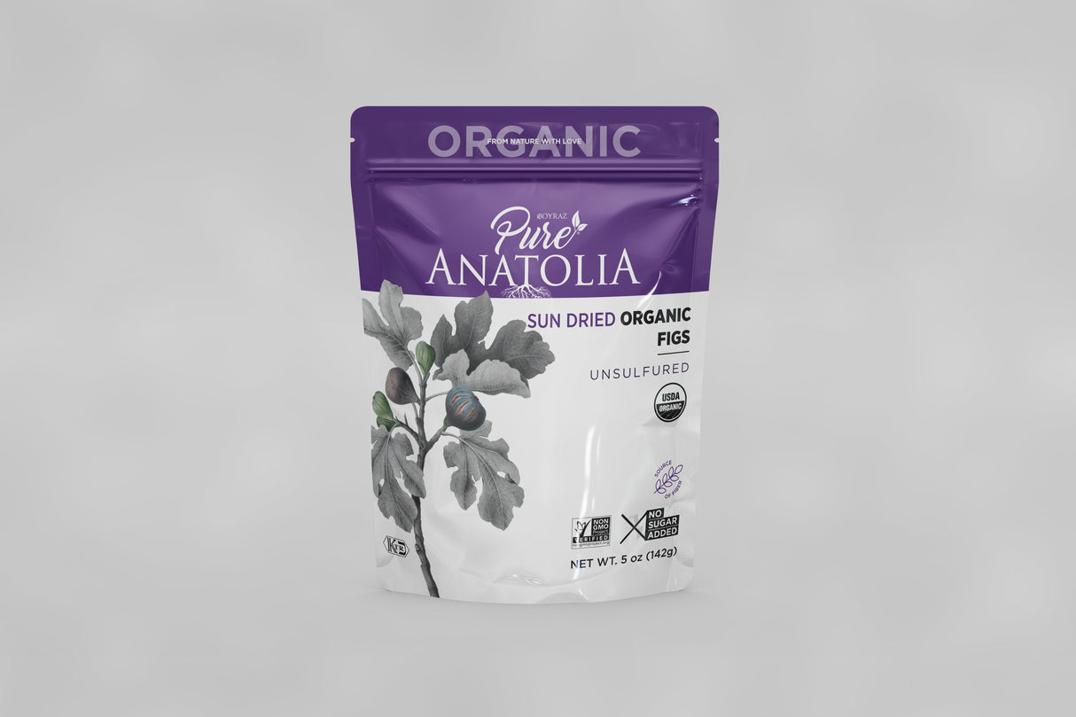 Pure Anatolia, Sun Dried Organic Figs 5 oz, 6 Pack