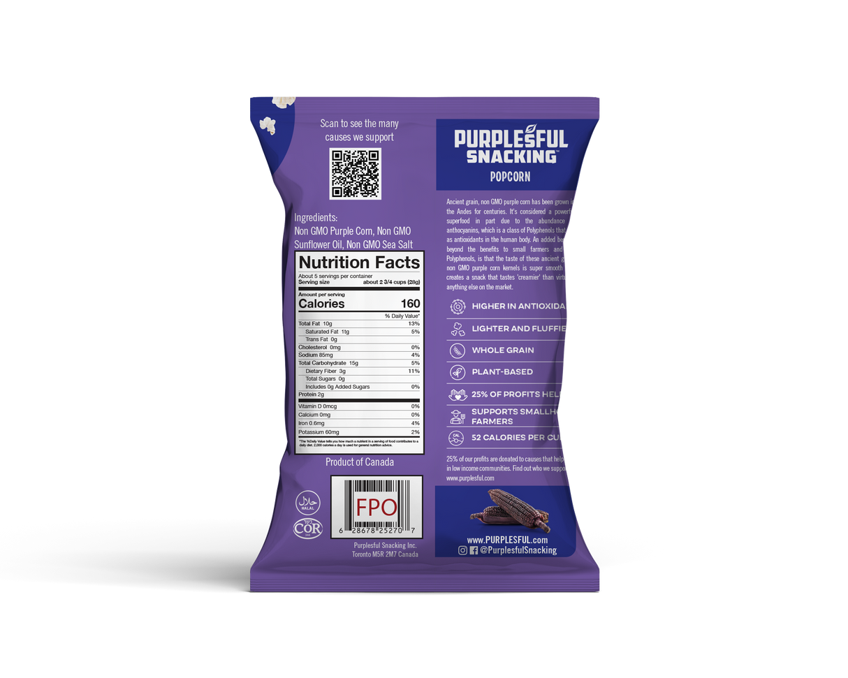 PURPLEsFUL Sea Salt Popcorn, 4.79 oz., 9 Pack