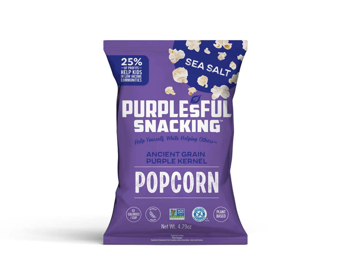 PURPLEsFUL Sea Salt Popcorn, 4.79 oz., 9 Pack