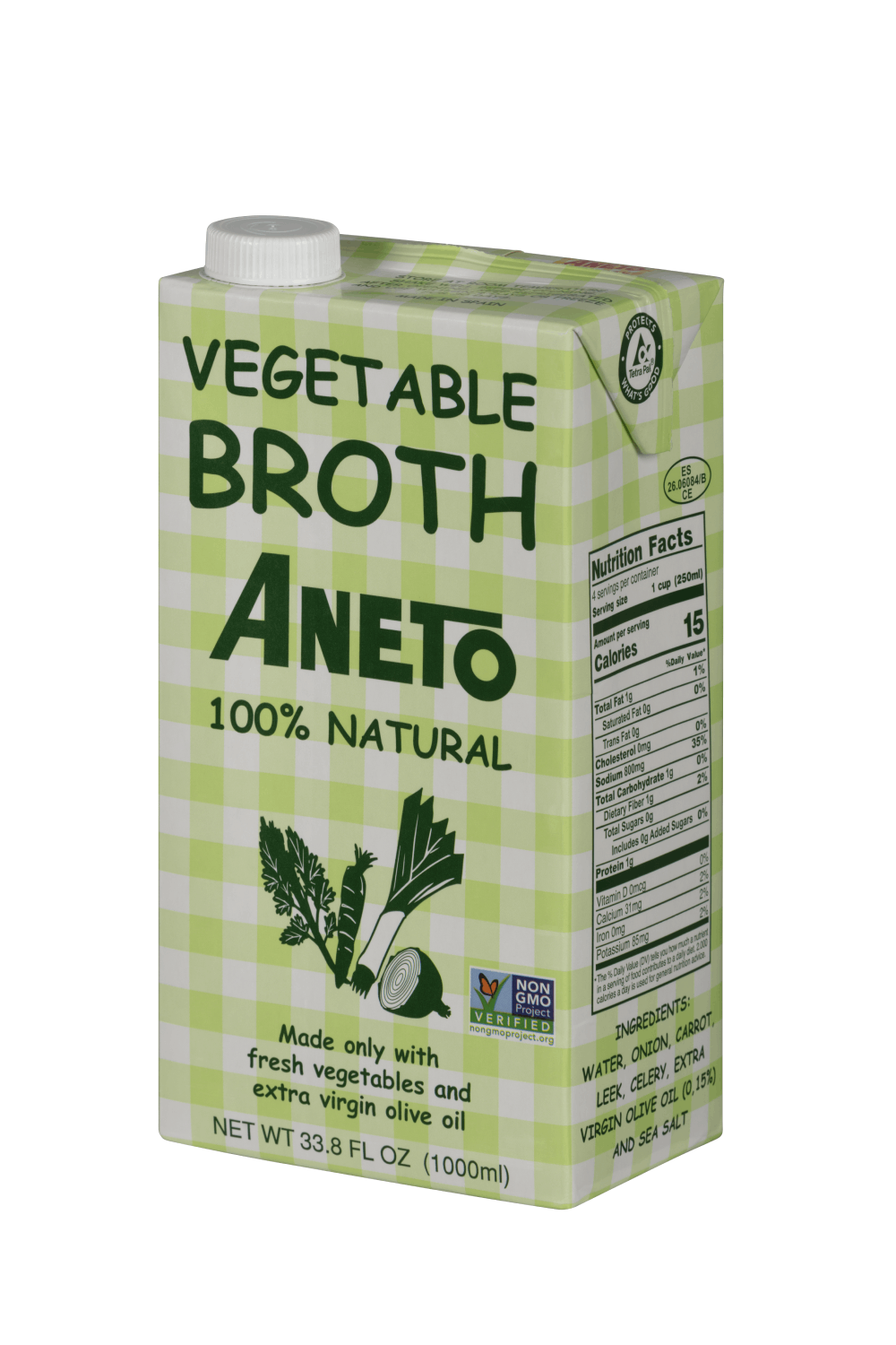 Aneto, Vegetable Broth, 1 LT, 6 Pack